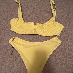 Neon yellow bikini